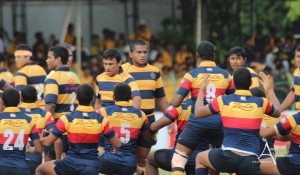 The First XV team performing the "Haka" for the first time in 2013.